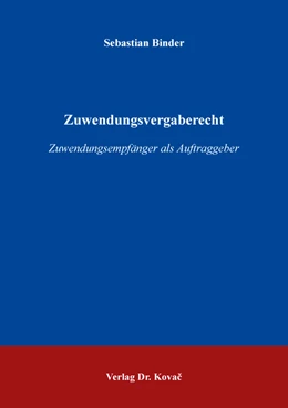 Abbildung von Binder | Zuwendungsvergaberecht | 1. Auflage | 2017 | 27 | beck-shop.de