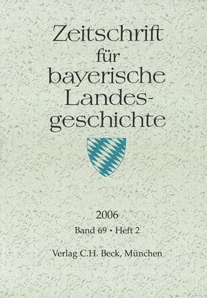 Cover: , Zeitschrift für bayerische Landesgeschichte Band 69 Heft 2/2006