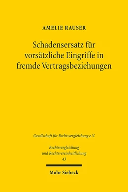Abbildung von Rauser | Schadensersatz für vorsätzliche Eingriffe in fremde Vertragsbeziehungen | 1. Auflage | 2017 | 43 | beck-shop.de