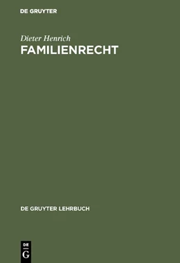 Abbildung von Henrich | Familienrecht | 1. Auflage | 1970 | beck-shop.de