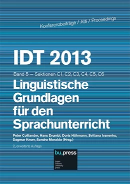 Abbildung von Colliander / Drumbl | IDT 2013 Band 5 Linguistische Grundlagen für den Sprachunterricht | 1. Auflage | 2017 | beck-shop.de