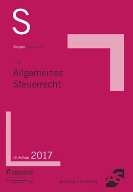 Abbildung von Drüen | Skript Allgemeines Steuerrecht | 16. Auflage | 2017 | beck-shop.de