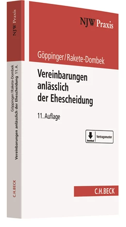 Abbildung von Göppinger / Rakete-Dombek | Vereinbarungen anlässlich der Ehescheidung | 11. Auflage | 2018 | Band 1 | beck-shop.de