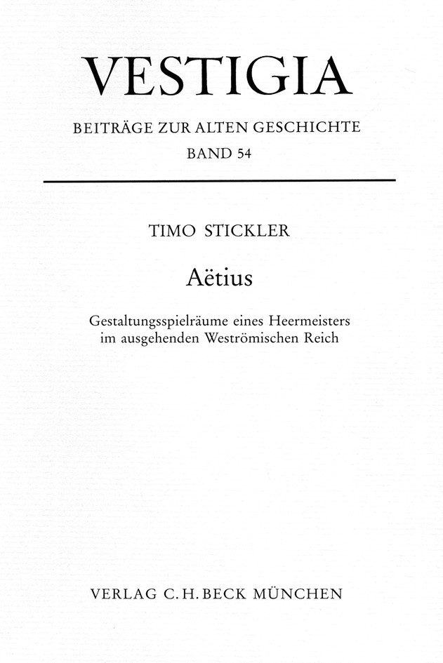 Cover: Stickler, Timo, Aetius