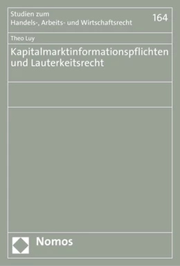 Abbildung von Luy | Kapitalmarktinformationspflichten und Lauterkeitsrecht | 1. Auflage | 2017 | beck-shop.de
