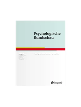 Abbildung von Psychologische Rundschau | 69. Auflage | 2024 | beck-shop.de