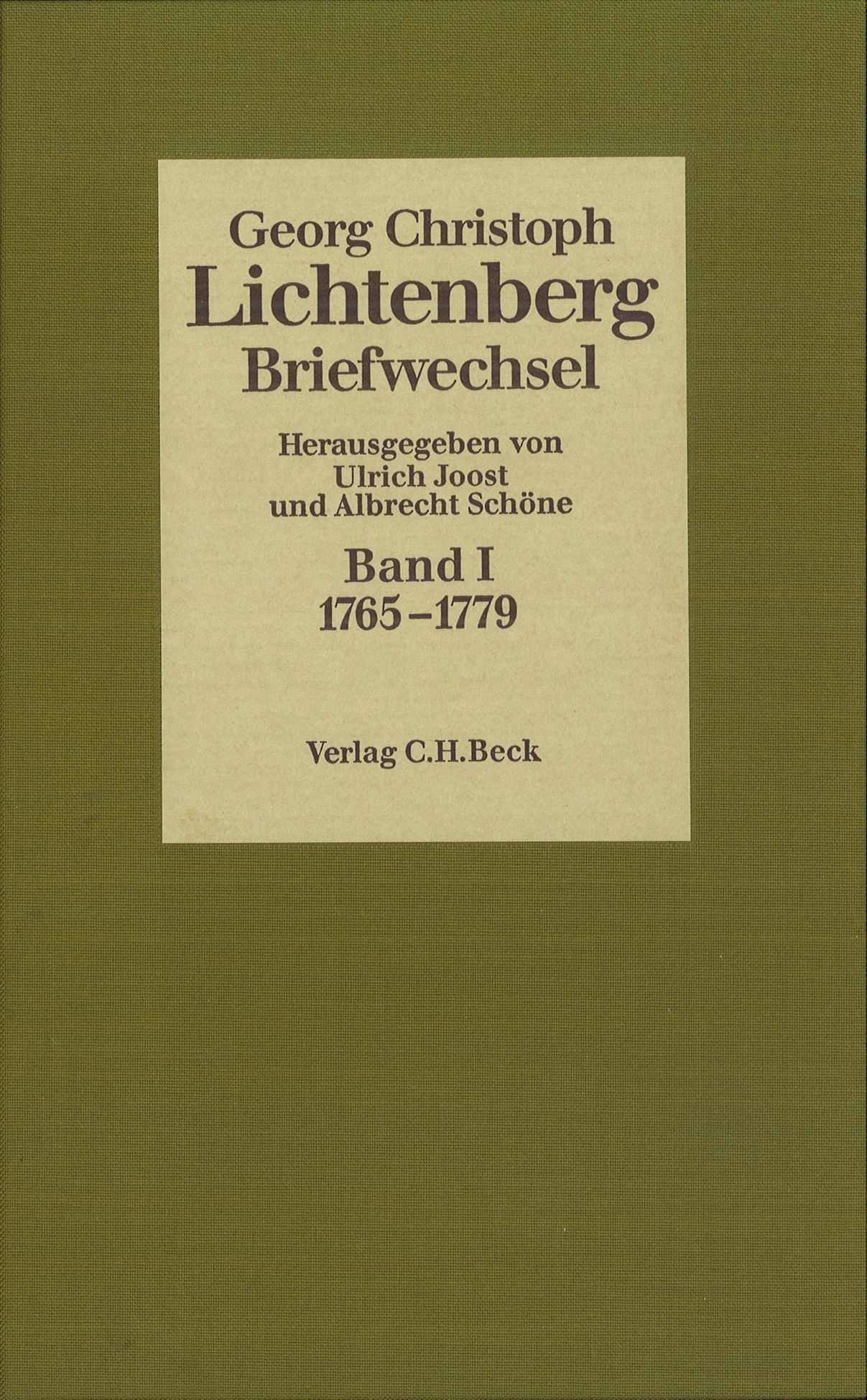 Cover: Lichtenberg, Georg Christoph, 1765-1779