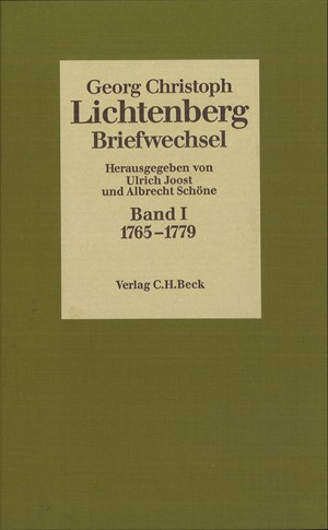 Cover: , Lichtenberg, Briefwechsel: 1765-1779