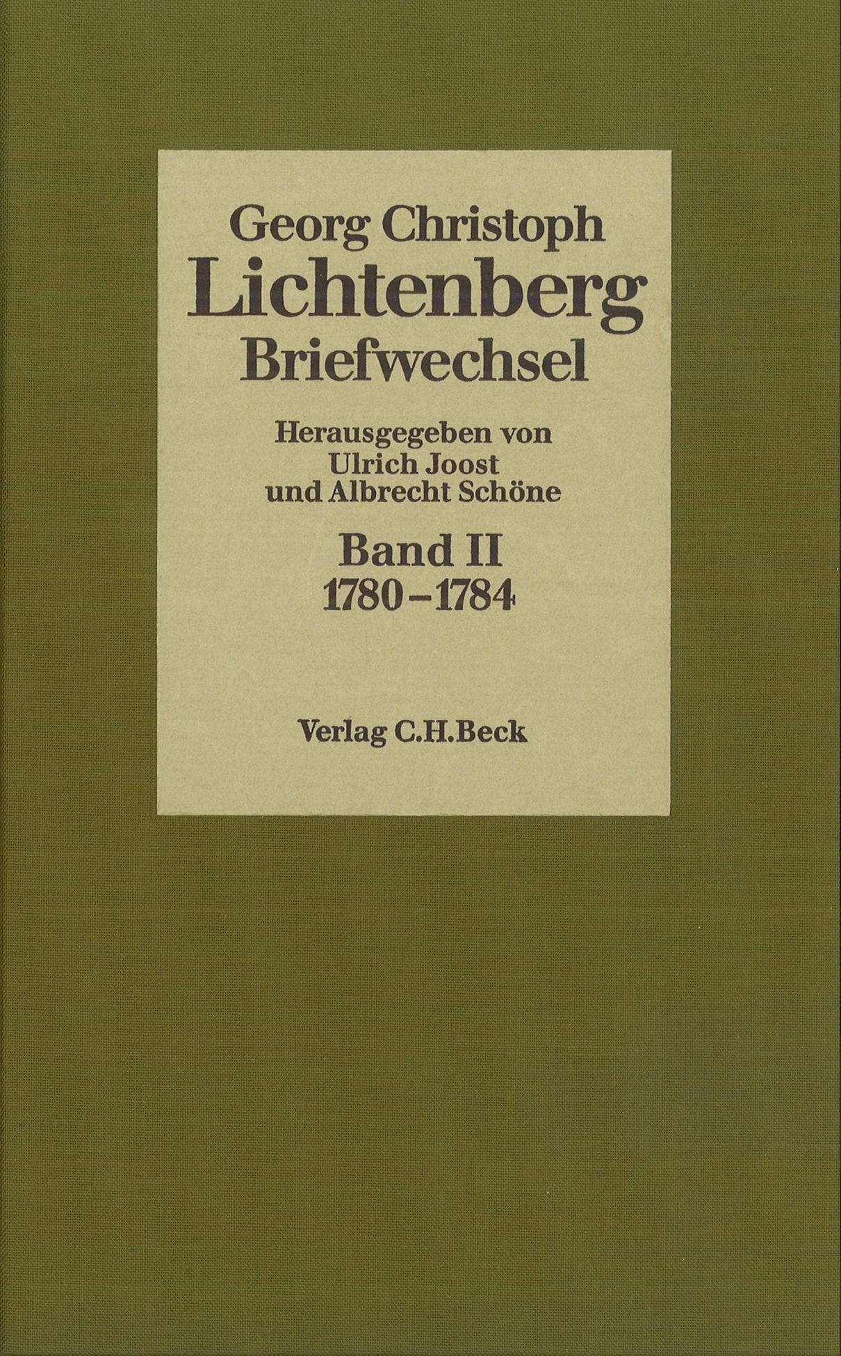 Cover: Lichtenberg, Georg Christoph, 1780-1784