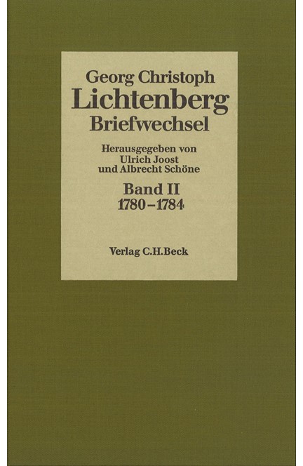 Cover: , Lichtenberg, Briefwechsel: 1780-1784