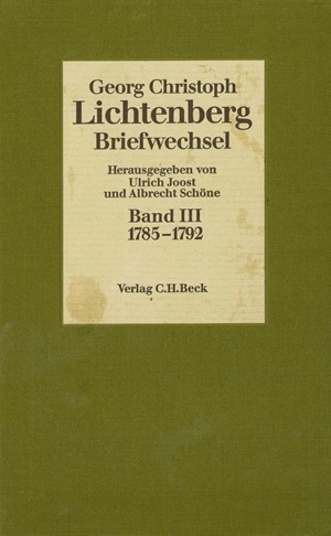 Cover: Georg Christoph Lichtenberg, Lichtenberg, Briefwechsel: 1785-1792