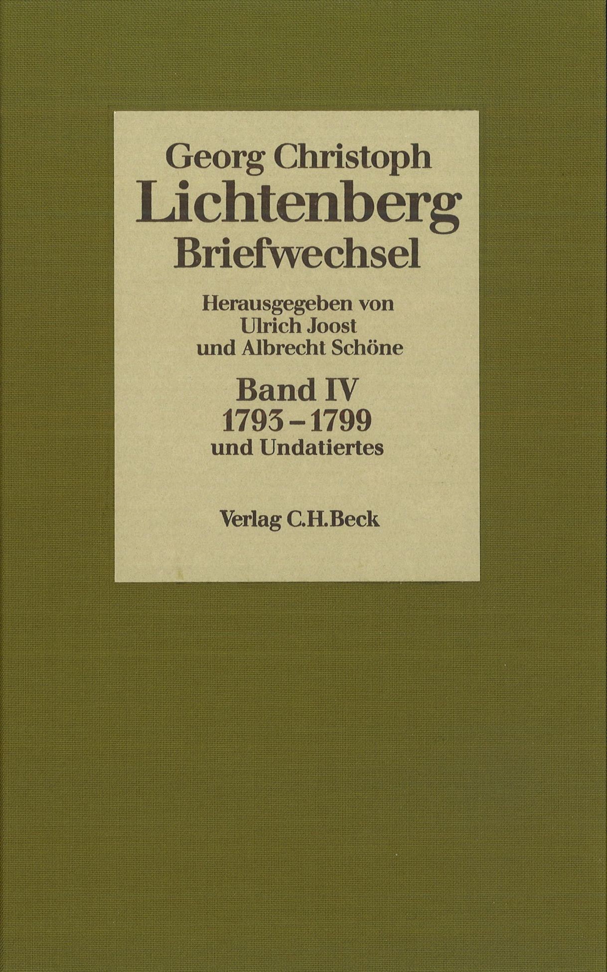 Cover: Lichtenberg, Georg Christoph, 1793-1799