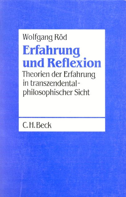 Cover: Röd, Wolfgang, Erfahrung und Reflexion