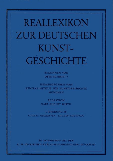 Cover:, Reallexikon Dt. Kunstgeschichte  98. Lieferung: Fisch II: Fischarten - Fischer, Fischfang