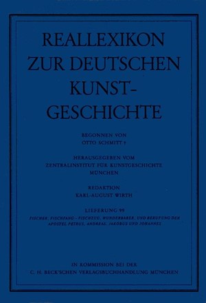 Cover: , Reallexikon Dt. Kunstgeschichte  99. Lieferung: Fischer, Fischfang - Wunderbarer Fischzug