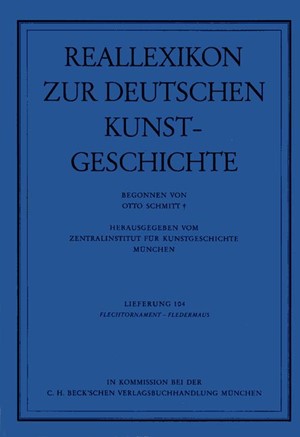 Cover: , Reallexikon Dt. Kunstgeschichte  104. Lieferung: Flechtornament, Fledermaus