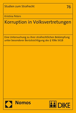 Abbildung von Peters | Korruption in Volksvertretungen | 1. Auflage | 2017 | 76 | beck-shop.de