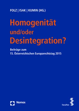 Abbildung von Folz / Isak | Homogenität und/oder Desintegration? | 1. Auflage | 2018 | beck-shop.de
