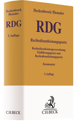Abbildung von Deckenbrock / Henssler | Rechtsdienstleistungsgesetz: RDG | 5. Auflage | 2021 | beck-shop.de