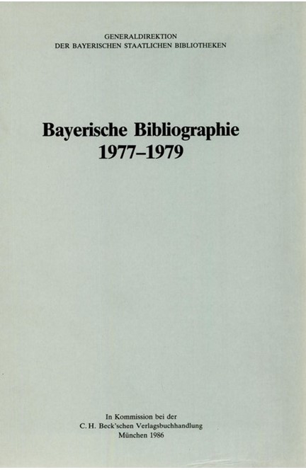 Cover: , Bayerische Bibliographie  1977-1979