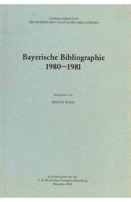 Cover: , Bayerische Bibliographie  1980-1981