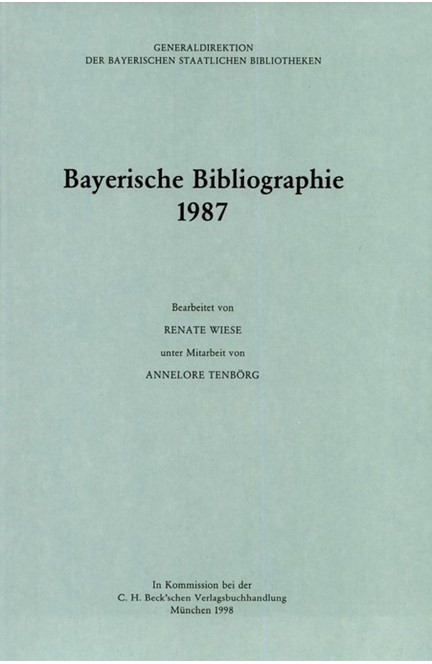 Cover: , Bayerische Bibliographie  1987