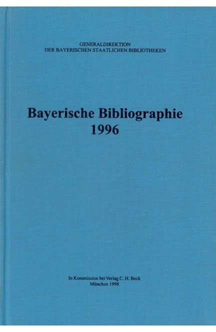 Cover: , Bayerische Bibliographie  1996