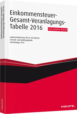 Abbildung von Einkommensteuer-Gesamt-Veranlagungstabelle 2018 | 1. Auflage | 2018 | beck-shop.de