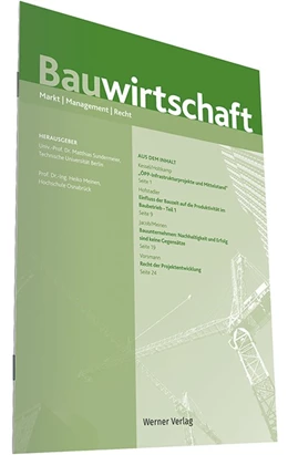 Abbildung von Sundermeier / Meinen (Hrsg.) | Bauwirtschaft | 3. Auflage | 2022 | beck-shop.de