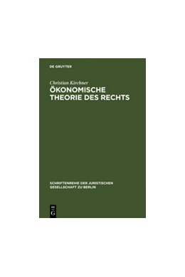 Abbildung von Kirchner | Ökonomische Theorie des Rechts | 1. Auflage | 1997 | 151 | beck-shop.de