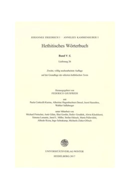 Abbildung von Cotticelli-Kurras / Giusfredi | Hethitisches Wörterbuch / K | 2. Auflage | 2017 | beck-shop.de