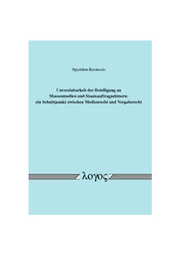 Abbildung von Kremezis | Unvereinbarkeit der Beteiligung an Massenmedien und Staatsauftragnehmern | 1. Auflage | 2017 | beck-shop.de