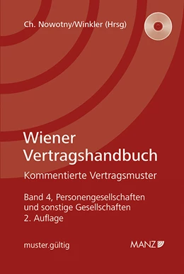 Abbildung von Nowotny / Winkler | Wiener Vertragshandbuch Personen- und sonstige Gesellschaften | 2. Auflage | 2017 | beck-shop.de