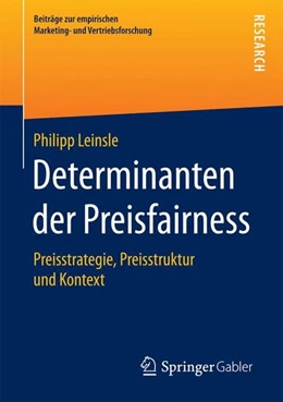 Abbildung von Leinsle | Determinanten der Preisfairness | 1. Auflage | 2017 | beck-shop.de