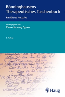 Abbildung von Gypser (Hrsg.) | Bönninghausens Therapeutisches Taschenbuch | 5. Auflage | 2017 | beck-shop.de