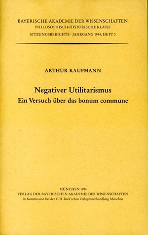Cover: , Negativer Utilitarismus