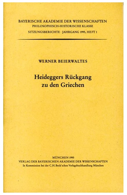 Cover: , Heideggers Rückgang zu den Griechen