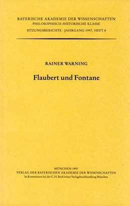 Cover: Warning, Rainer, Flaubert und Fontane