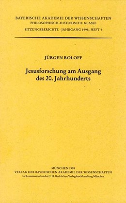 Cover: Roloff, Jürgen, Jesusforschung am Ausgang des 20.Jahrhunderts