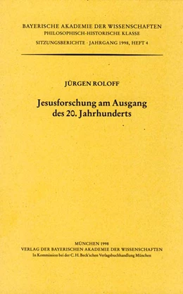 Abbildung von Roloff, Jürgen | Jesusforschung am Ausgang des 20.Jahrhunderts | 1. Auflage | 1999 | Heft 1998/4 | beck-shop.de