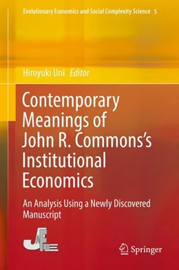 Abbildung von Uni | Contemporary Meanings of John R. Commons's Institutional Economics | 1. Auflage | 2017 | beck-shop.de