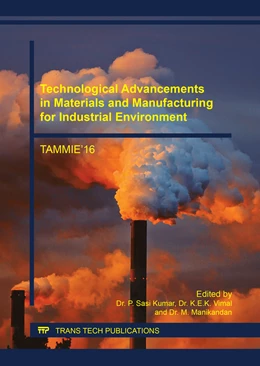 Abbildung von Sasi Kumar / Vimal | Technological Advancements in Materials and Manufacturing for Industrial Environment | 1. Auflage | 2017 | beck-shop.de