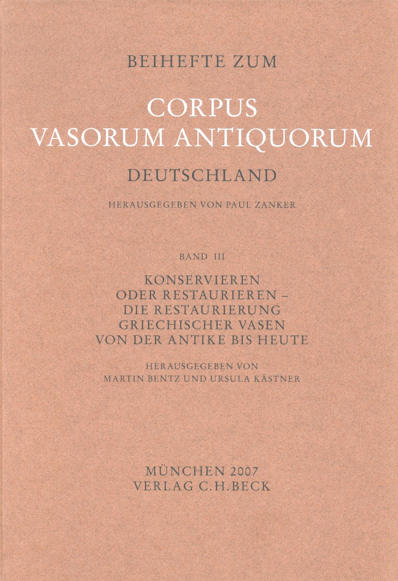Cover: Bentz, Martin / Kästner, Ursula, Konservieren oder Restaurieren