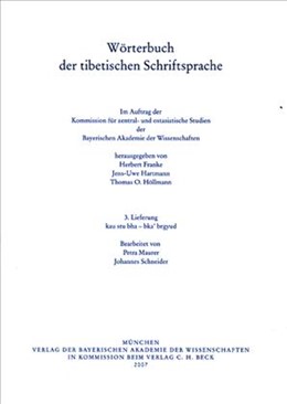 Cover: Maurer, Petra / Schneider, Johannes, Wörterbuch der tibetischen Schriftsprache  3. Lieferung