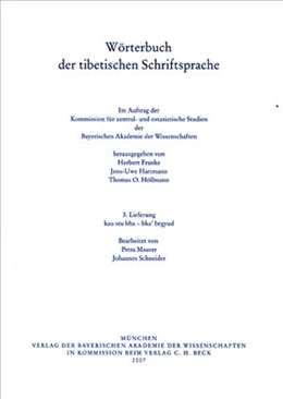 Abbildung von Maurer, Petra / Schneider, Johannes | Wörterbuch der tibetischen Schriftsprache - 03. Lieferung | 1. Auflage | 2007 | Lieferung 3. | beck-shop.de