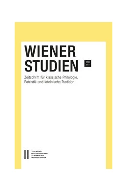 Abbildung von Wiener Studien. Zeitschrift für Klassische Philologie, Patristik und Lateinische Tradition / Wiener Studien Band 130/2017 | 1. Auflage | 2017 | beck-shop.de