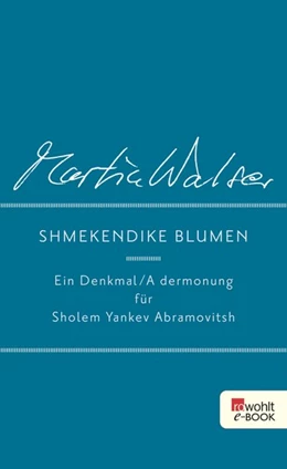 Abbildung von Walser | Shmekendike blumen | 1. Auflage | 2014 | beck-shop.de