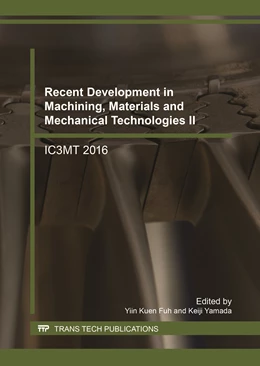 Abbildung von Fuh / Yamada | Recent Development in Machining, Materials and Mechanical Technologies II | 1. Auflage | 2017 | beck-shop.de