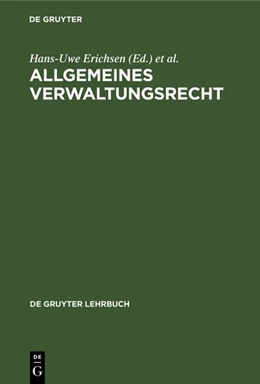 Abbildung von Erichsen / Badura | Allgemeines Verwaltungsrecht | 1. Auflage | 1975 | beck-shop.de