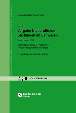Abbildung von Vergabe freiberuflicher Leistungen im Bauwesen - Leistungsbild und Honorierung | 2. Auflage | 2018 | 35 | beck-shop.de